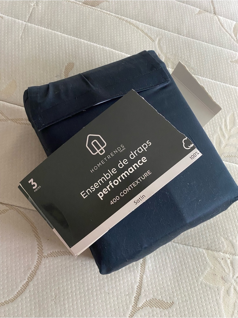 HomeTrends 100% cotton Sheet Set - Deep Navy